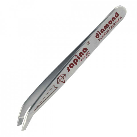 'SAPINA® Pinzette gewinkelt 10 cm, mit Diamantbeschichtung'