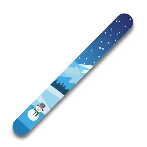 'Nagelfeile Weihnachten Motiv Schneemann, blau'