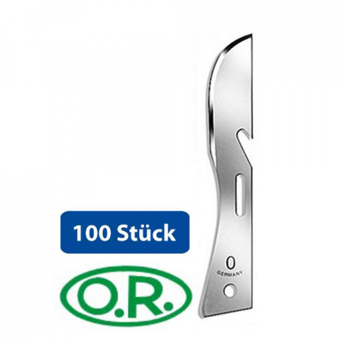 'OR-Klingen Gr. 0, unsteril, 100 Stück'
