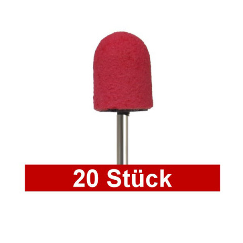 'PEDICE Schleifkappen 10mm fein, Rot, 20 Stück'