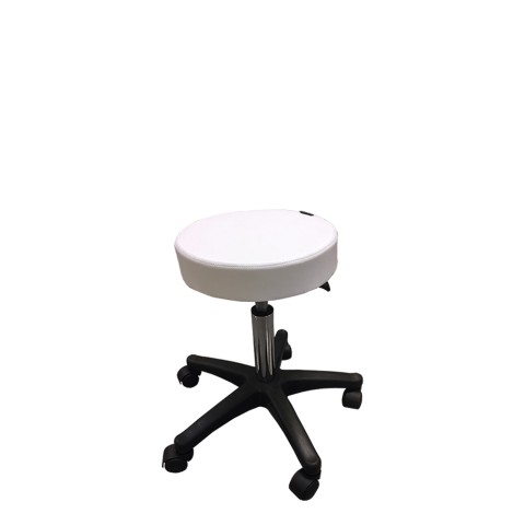 'Arbeitshocker BASIC mit rundem Sitz, ohne Lehne, weiß'