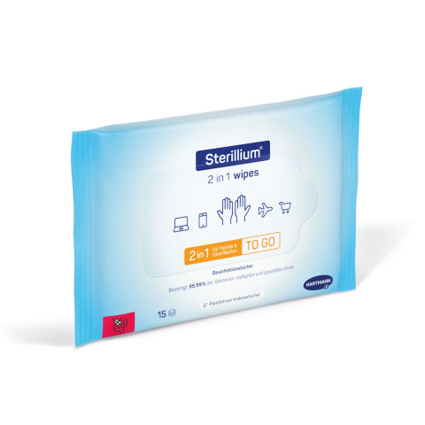 'Sterillium 2in1 wipes, 15 Tücher zur Hände- und Flächendesinfektion'