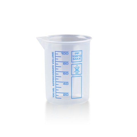 'Messbecher 100 ml, aus Kunststoff'