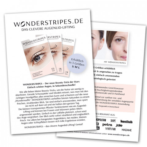 Wonderstripes Flyer Pflegeprodukte Kosmetik Raue Gmbh