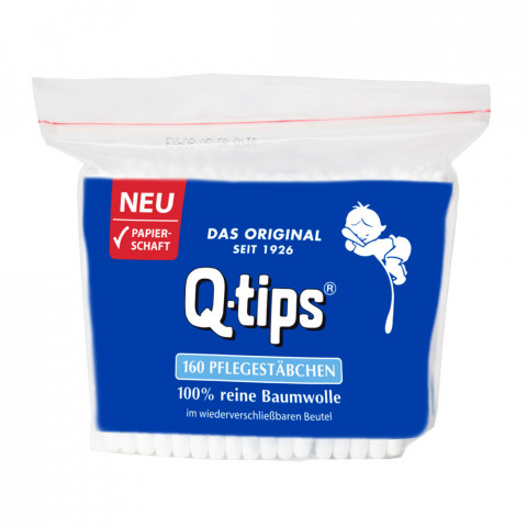 'Q-tips® Wattestäbchen mit Papierschaft, Nachfüller 160 Stück'