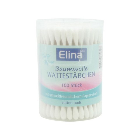 'Wattestäbchen mit Papierschaft, doppelseitig, Box mit 100 Stück'