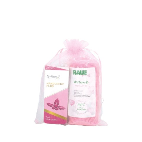 'Weihnachts-Set Wattepads und Handcreme Plus'