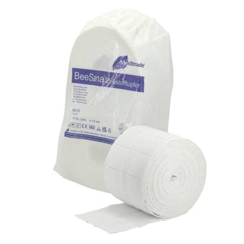 'BeeSana Zellstofftupfer 2 Rollen a 500 Stk. (12-lagig)'