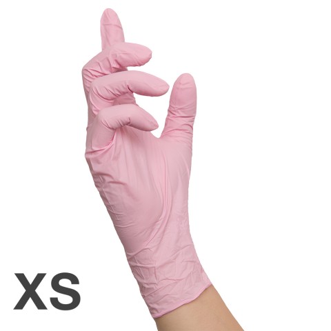 'RAUE Nitril-Handschuhe ROSA, Gr. XS (5-6)'