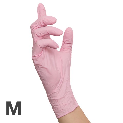 'RAUE Nitril ROSA Handschuhe, Gr. M (7-8)'