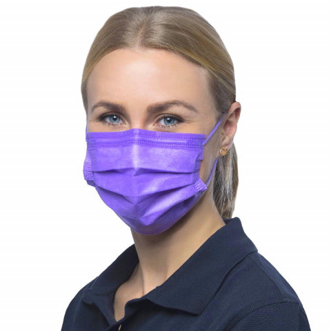 'OP-Mundschutz PROTECT PLUS Lavendel, 4-lagig, 50 Stück'