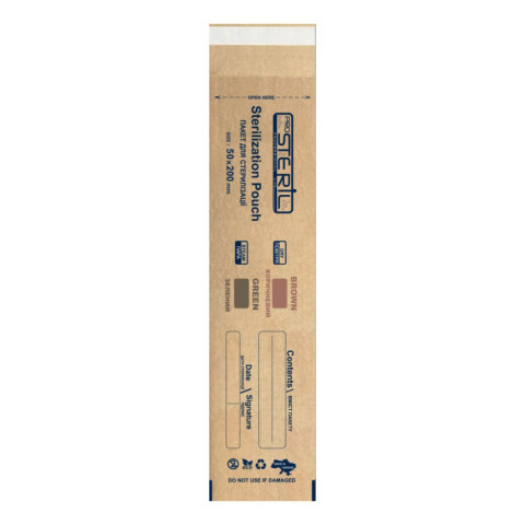 'Sterilisationsbeutel aus Kraftpapier für Heißluft & Dampf 5 x 20 cm, 100 Stück'