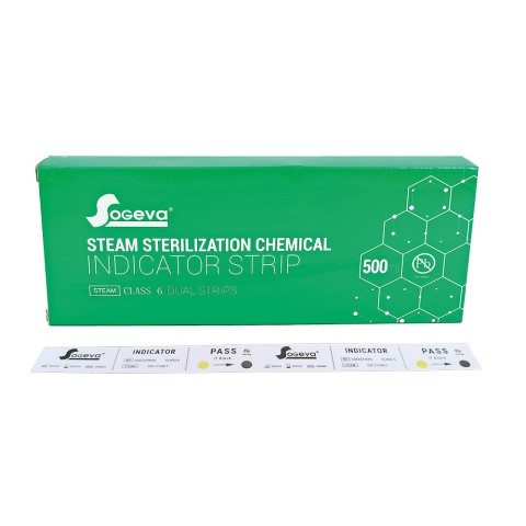 'Teststreifen für Dampfsterilisation, 500 Stück TYP 6'