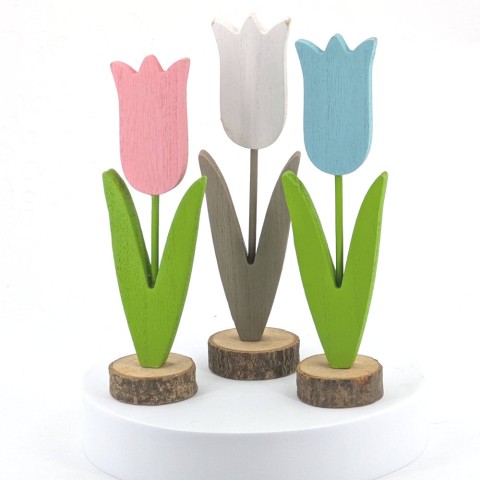 'Holztulpen 18 cm, 3 Stück'