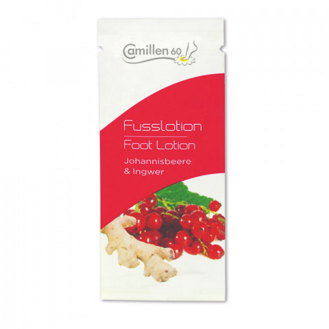 'FUSSLOTION JOHANNISBEERE & INGWER 3 ml Proben-Sachet'