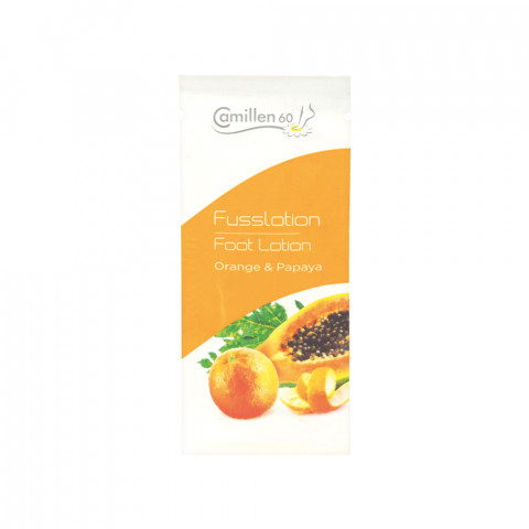 'FUSSLOTION ORANGE & PAPAYA 3 ml Proben-Sachet'