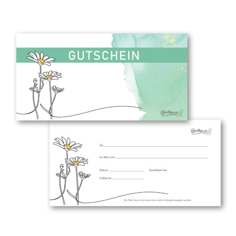 'Gutscheine Camillen 60 Grün, 20 Stück'