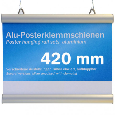 'Posterschienen Aluminium DIN A2, 1 Paar'