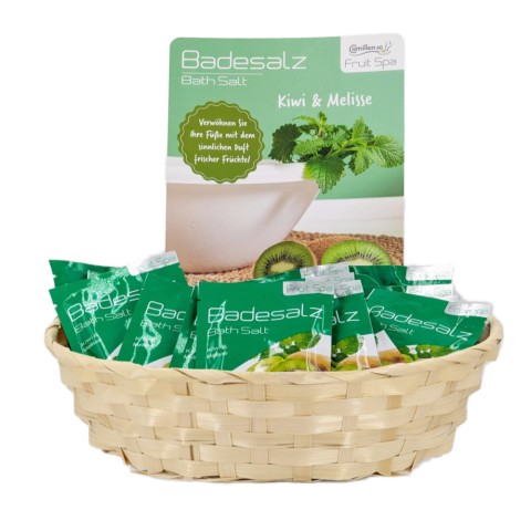 'Fruchtbadesalz-Korb Kiwi-Melisse 24 Beutel á 40g'