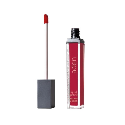 'ADEN Liquid Lipstick - 7 ml, No. 09 Wild Red'