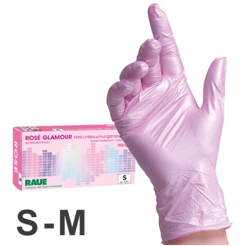 'RAUE Nitril-Handschuhe Rosé Glamour'