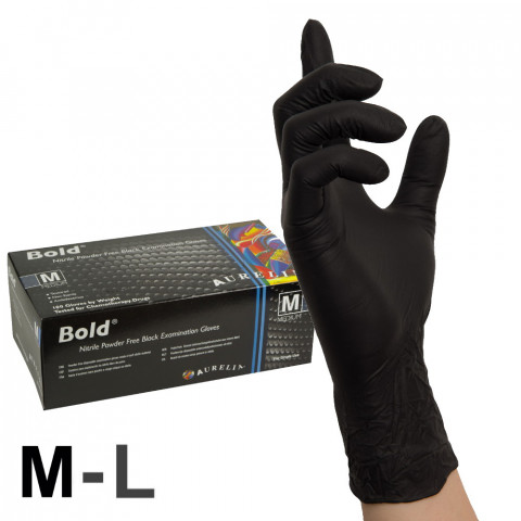 'Nitril BLACK BOLD Handschuhe, 100 Stück'