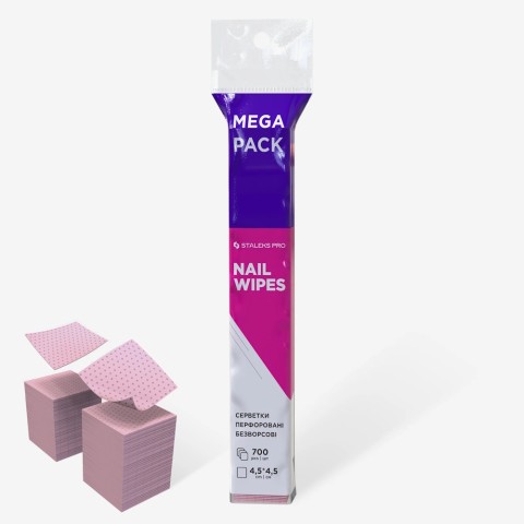'EXPERT Nail Wipes pink, 700 perforierte fusselfreie Einmal-Tücher'