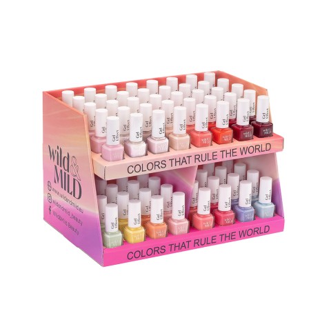 'Wild & Mild Gel Effect Nagellack-Display, 72 Stück'