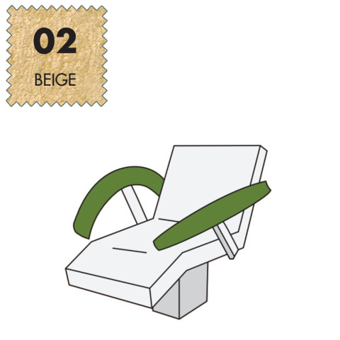 'Armlehnenbezug Medium, Frottee (1 Paar) - 02 beige'