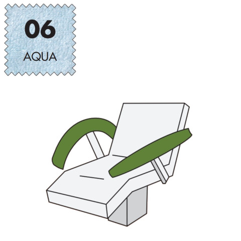 'Armlehnenbezug Medium, Frottee (1 Paar) - 06 aqua'