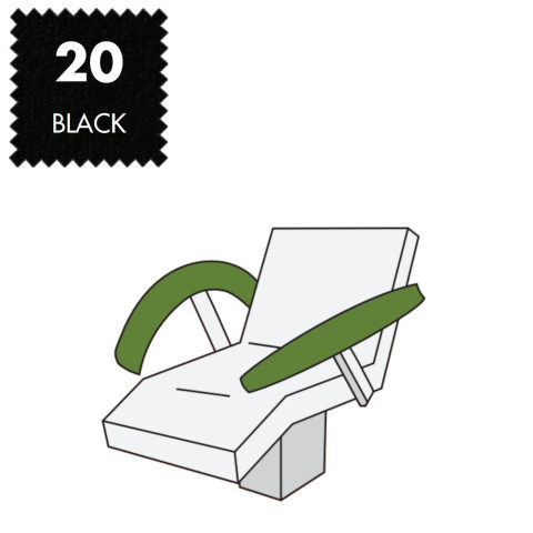 'Armlehnenbezug Medium, Frottee (1 Paar) - 20 black'