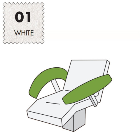 'Armlehnenbezug Maxi, Frottee (1 Paar) - 01 white'