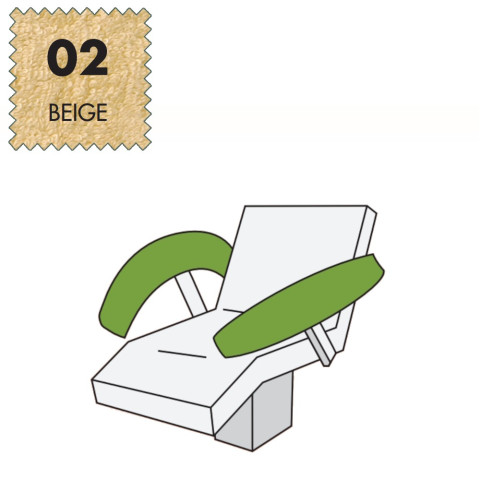 'Armlehnenbezug Maxi, Frottee (1 Paar) - 02 beige'