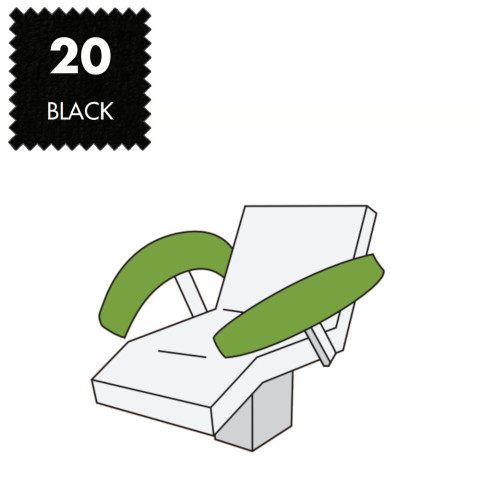 'Armlehnenbezug Maxi, Frottee (1 Paar) - 20 black'