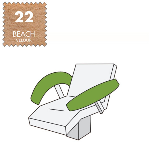 'Armlehnenbezug Maxi, Velour (1 Paar) - 22 beach'