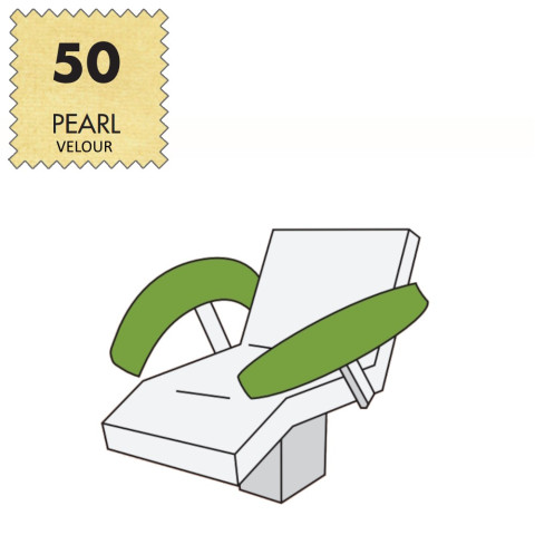 'Armlehnenbezug Maxi, Velour (1 Paar) - 50 pearl'