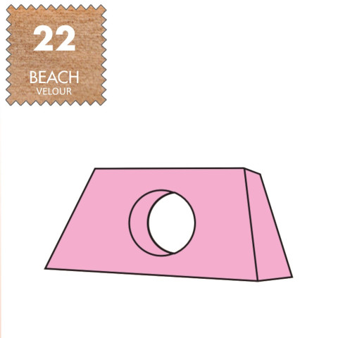 'Kopfteilbezug Maxi, Velour - 22 beach'