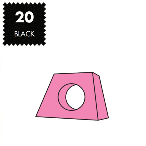 'Kopfteilbezug Medium, Frottee - 20 black'