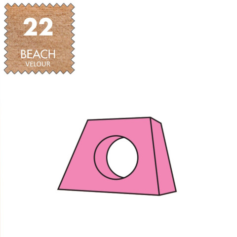 'Kopfteilbezug Medium, Velour - 22 beach'