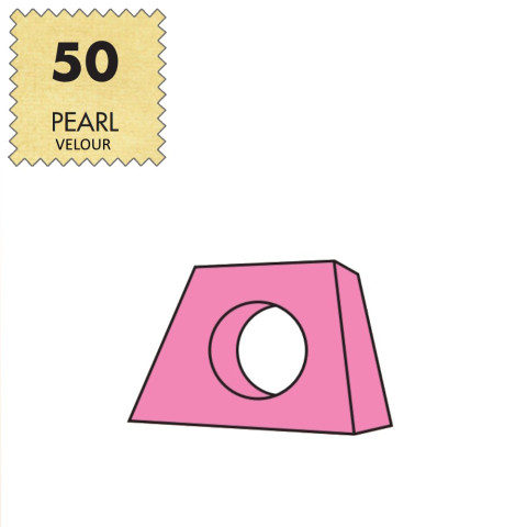 'Kopfteilbezug Medium, Velour - 50 pearl'