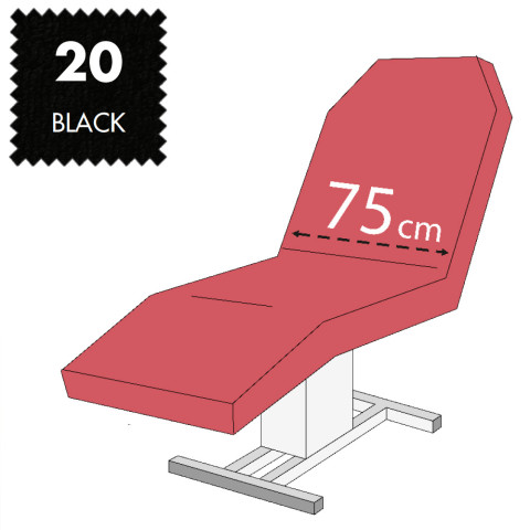 'Massageliegenbezug, Frottee - 20 black'
