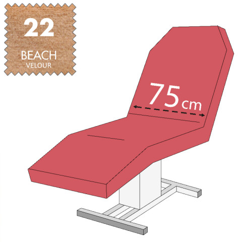 'Massageliegenbezug, Velour - 22 beach'