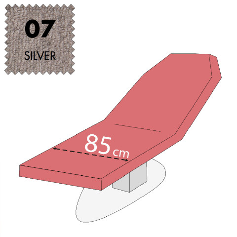 'Wellnessliegenbezug, Frottee - 07 silver'