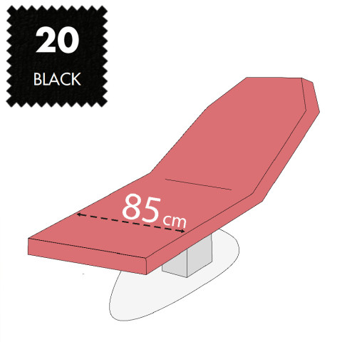 'Wellnessliegenbezug, Frottee - 20 black'
