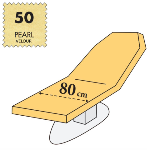 'Wellnessliegenbezug, Velour - 50 pearl'