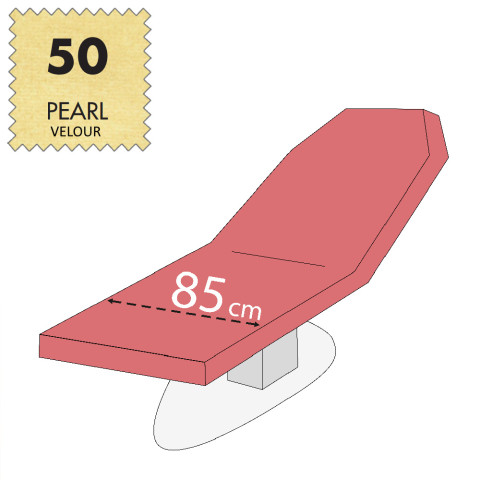'Wellnessliegenbezug, Velour - 50 pearl'