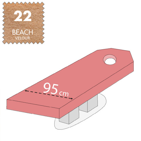 'SPA-Liegenbezug, Velour - 22 beach'