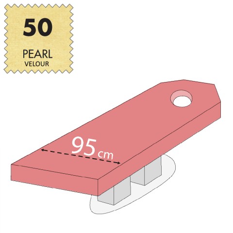 'SPA-Liegenbezug, Velour - 50 pearl'
