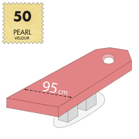 'SPA-Liegenbezug, Velour - 50 pearl'