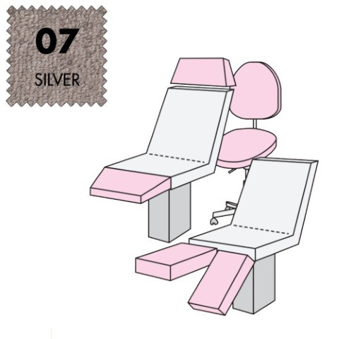 'Hockerbezug Mega, Frottee - 07 silver'